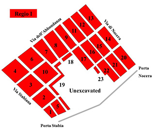Pompeii Regio I Plan